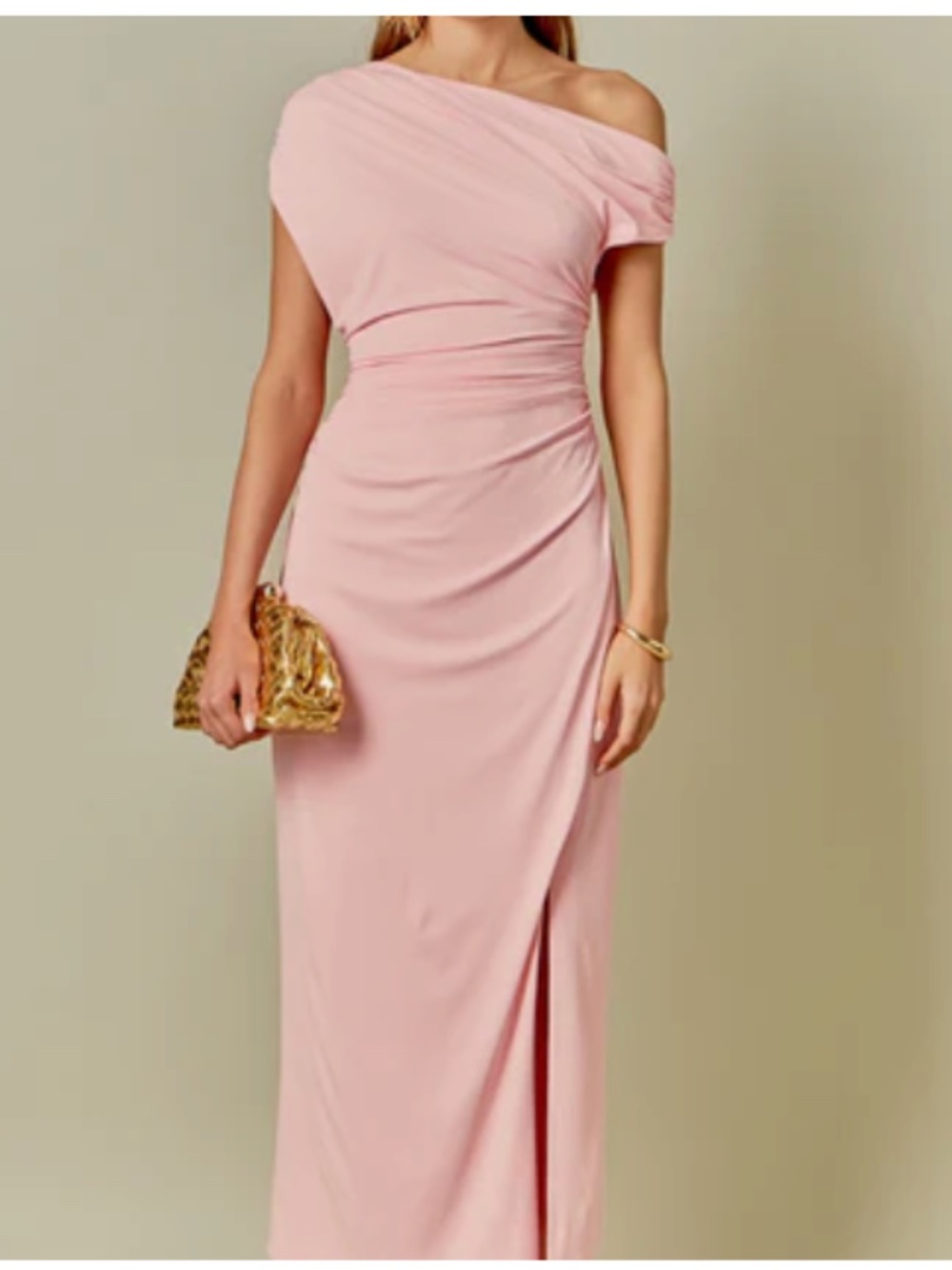 Endless Rose  Off Shoulder Midi Dress BABY PINK / XS